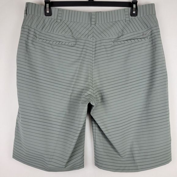 Nike Tour Performance Modern Tech 12” Golf Shorts Mens 38 Gray Striped Stretch - Picture 8 of 11